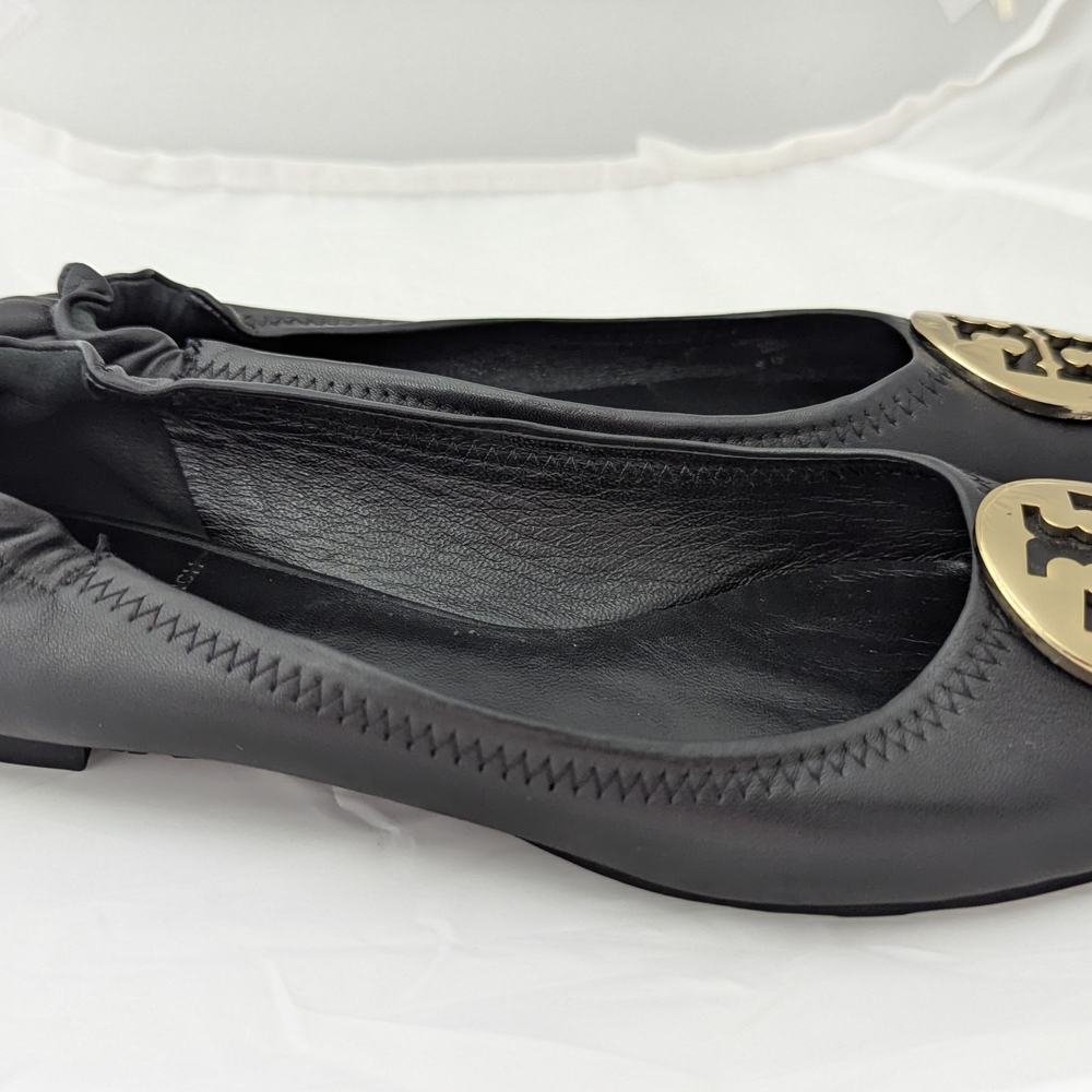 Tory Burch 2006 Reva Ballet Flats w/Gold Logo Medallion - Sz 7M GREAT Condition! - Picture 7 of 11